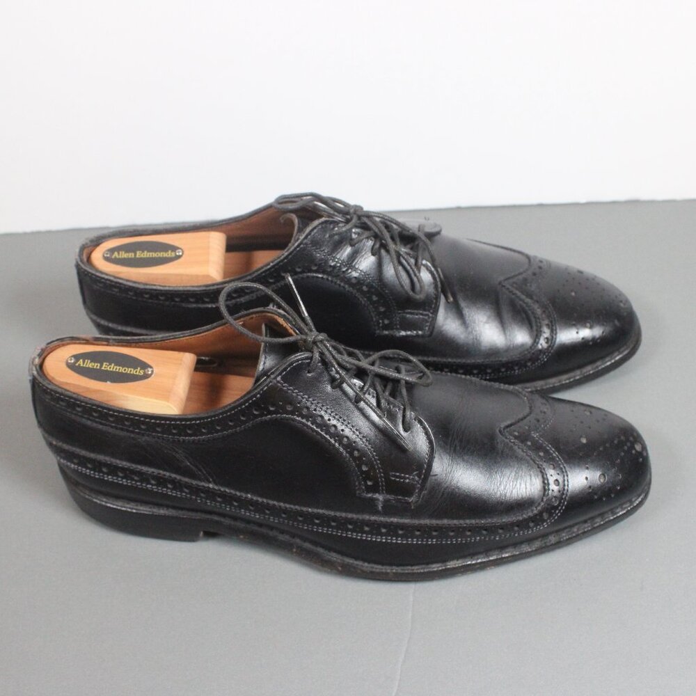 Allen‎ Edmonds Black Leather Oxfords Men’s Size 9.5